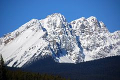03A Panorama Peak Morning From Trans Canada Highway At Highway 93 Junction Driving Between Banff And Lake Louise in Winter